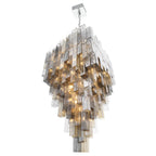 Eurofase Altesa, Chandelier, 68-light, 96'', Chrome, Mixed Glass