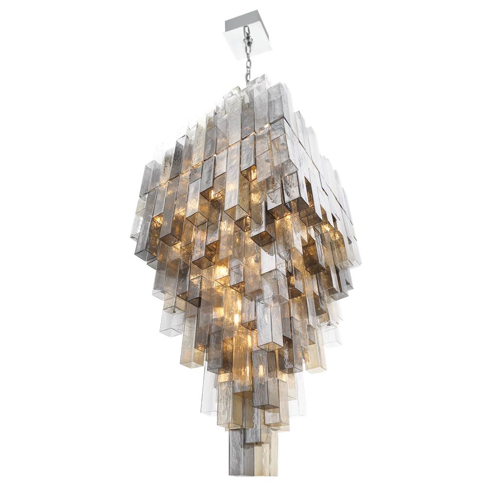 Eurofase Altesa, Chandelier, 68-light, 96'', Chrome, Mixed Glass
