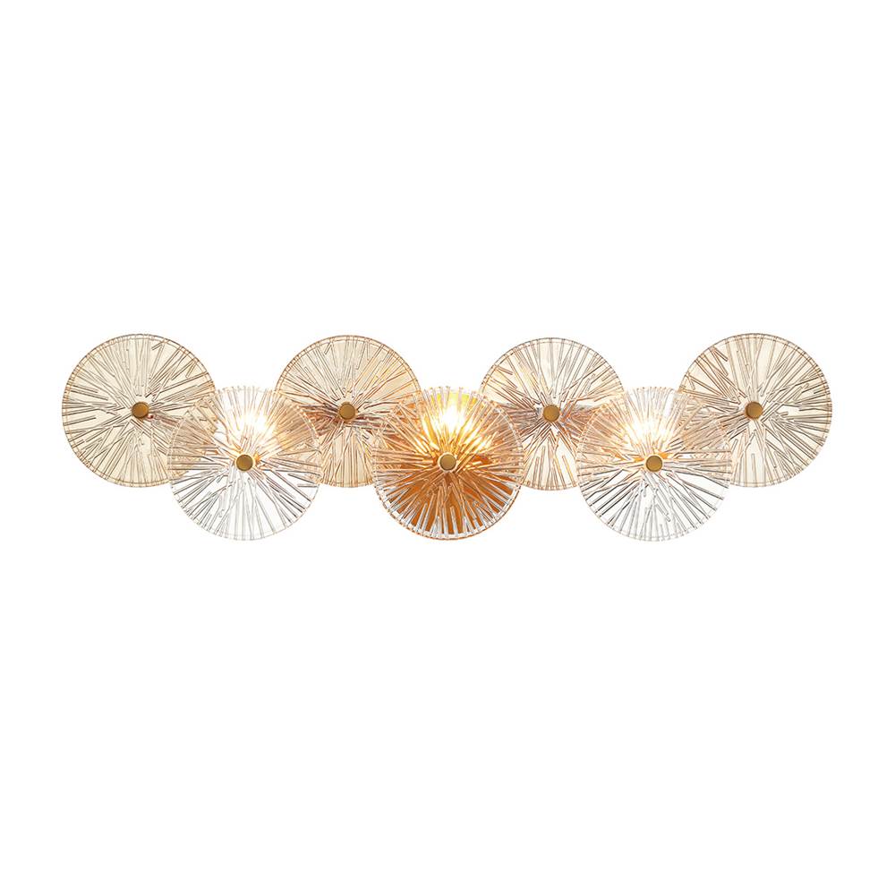 Eurofase Sue Anne Sue-anne, Vanity, 30'', Matte Gold, Clear-amber Glass