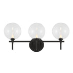 Eurofase 48915-014 Matte Black Iissa, Vanity, 3lt, Matte Black, Clear Glass Image 3