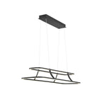 Eurofase 43877-010 Matte Black Cadoux, Chandelier, 44'', Matte Black, Clear Glass Image 3