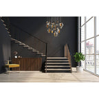 Eurofase 35911-012 Chrome Black Arlington, Chandelier, 19-light, 51'', Chrome Black, Gold Steel Image 1