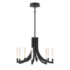 Eurofase Olette, Chandelier, 8-light, 24'', Matte Black, Frosted Acrylic