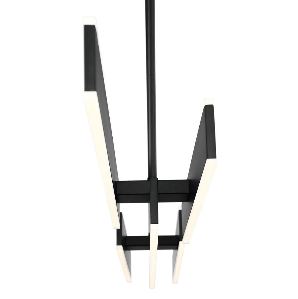 Eurofase 37065-010 Matte Black Cameno, Chandelier, 55'', Matte Black, White Acrylic Image 4