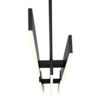Eurofase 37065-010 Matte Black Cameno, Chandelier, 55'', Matte Black, White Acrylic Image 4