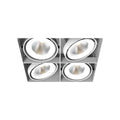 Eurofase  Multiple 26w 4 Lights Square Trimless 20 Degree Gimbal 3500k White