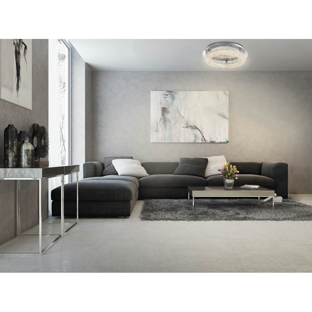 Eurofase 34159-019 Chrome Sassi, Flush Mount , 15'', Chrome Image 2