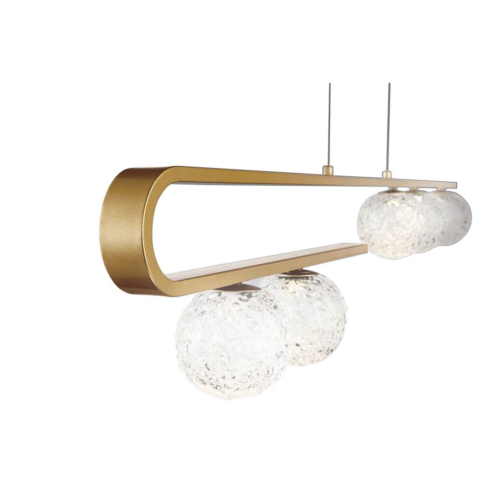 Eurofase 37351-014 Satin Gold Paint Phillimore, Chandelier, 5-light, 45'', Satin Gold Paint, Clear Glass Image 4