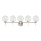 Eurofase 48920-018 Satin Nickel Iissa, Vanity, 5lt, Satin Nickel, Clear Glass Image 4