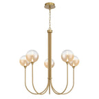 Eurofase 48922-039 Gold Iissa, Chandelier, 5-light, 34'', Gold, Amber Glass Image 2