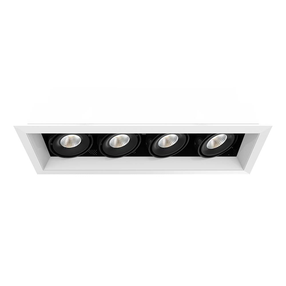 Eurofase  Multiple 15w 4 Lights Trim 40 Degree Gimbal 3000k White/black