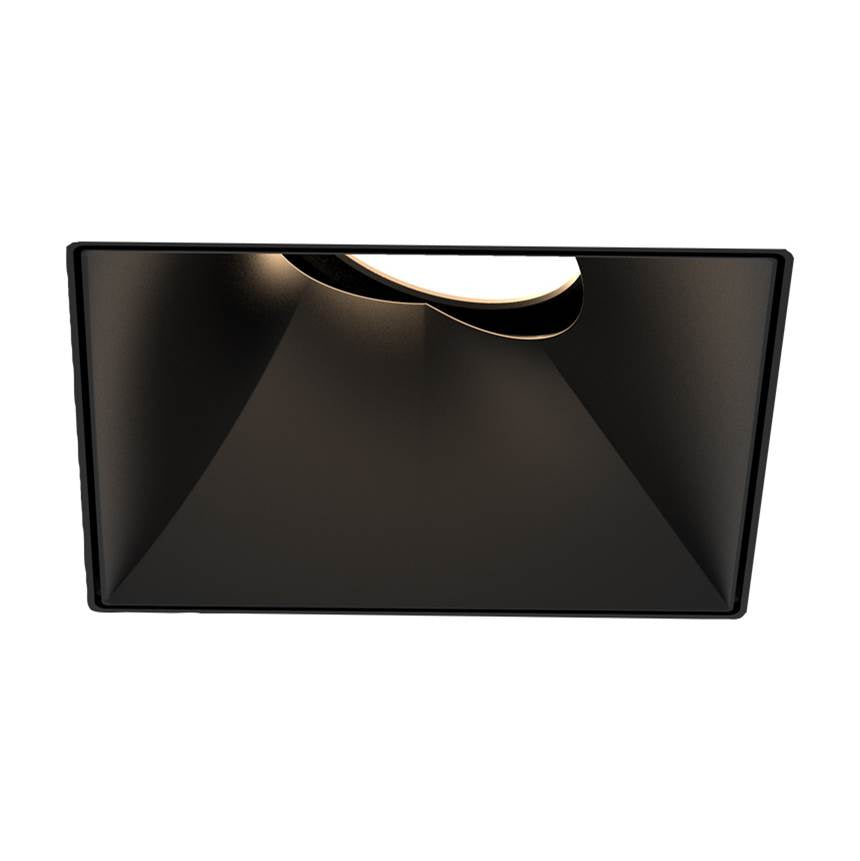 Eurofase Oscar Medium 10w Square Black Trimless Black Baffle Gimbal Wide 3000k Clear Lens