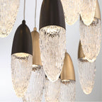 Eurofase 43860-043 Gold Black Mix Ecrou, Chandelier, 22-light, 40'', Gold-black Mix, Clear Glass Image 1
