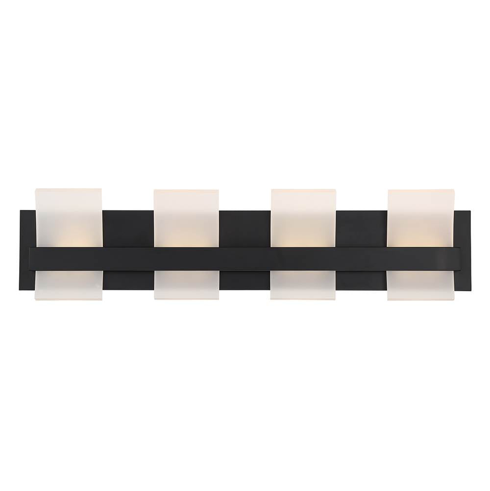 Eurofase 35656-023 Matte Black Cambridge, Vanity, 4lt, 29'', Matte Black, White Acrylic Image 5