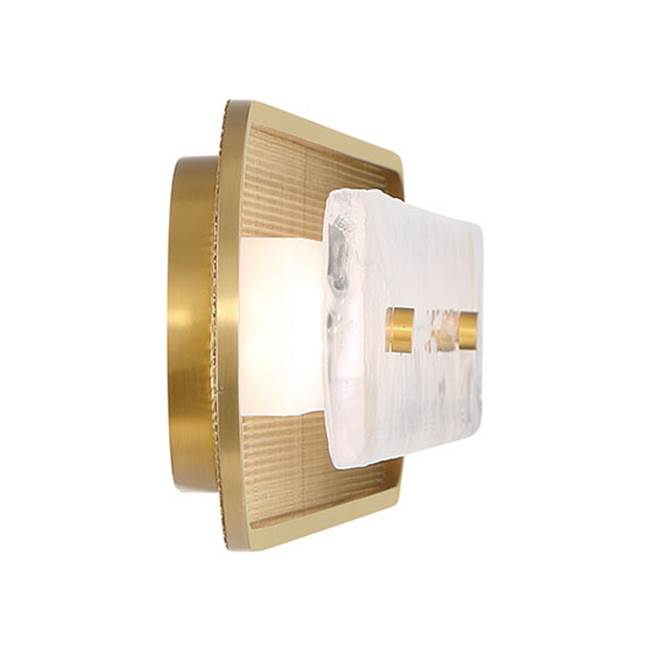 Eurofase 49176-018 Gold Tramore, Wall Sconce, 38'', Gold, Silver Glass Image 1