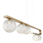 Eurofase Phillimore, Chandelier, 5-light, 45'', Satin Gold Paint, Clear Glass