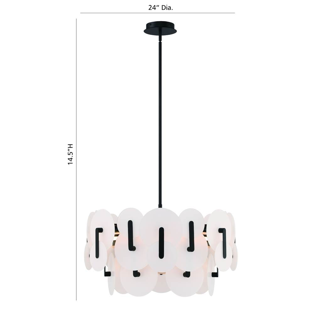 Eurofase Nuvola, Chandelier , 24'', Matte Black