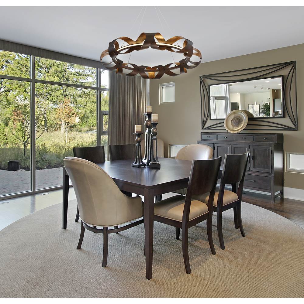 Eurofase 30080-010 Bronze Gold Mix Banderia, Chandelier, 33'', Bronze-gold Mix, Bronze Glass Image 2