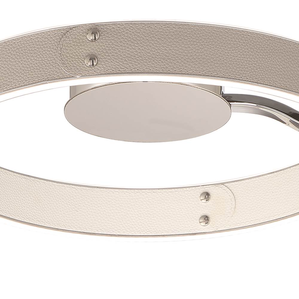 Eurofase 43893-034 Matte Grey Verdura, Flush Mount, 15'', Matte Grey, White Acrylic Image 1