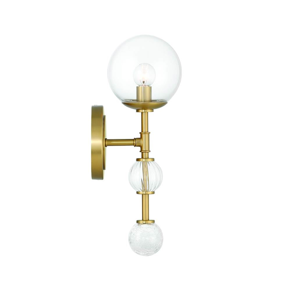 Eurofase 47358-010 Gold Traiton, Wall Sconce, 15'', Gold, Clear Glass Image 4