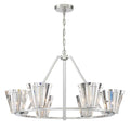 Eurofase Ricca, Chandelier, 6-light, 38'', Chrome, Clear Glass