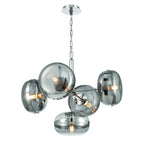 Eurofase 38129-025 Polished Nickel Nottingham, Chandelier, 5-light, 28'', Polished Nickel, Smoked Glass Image 5