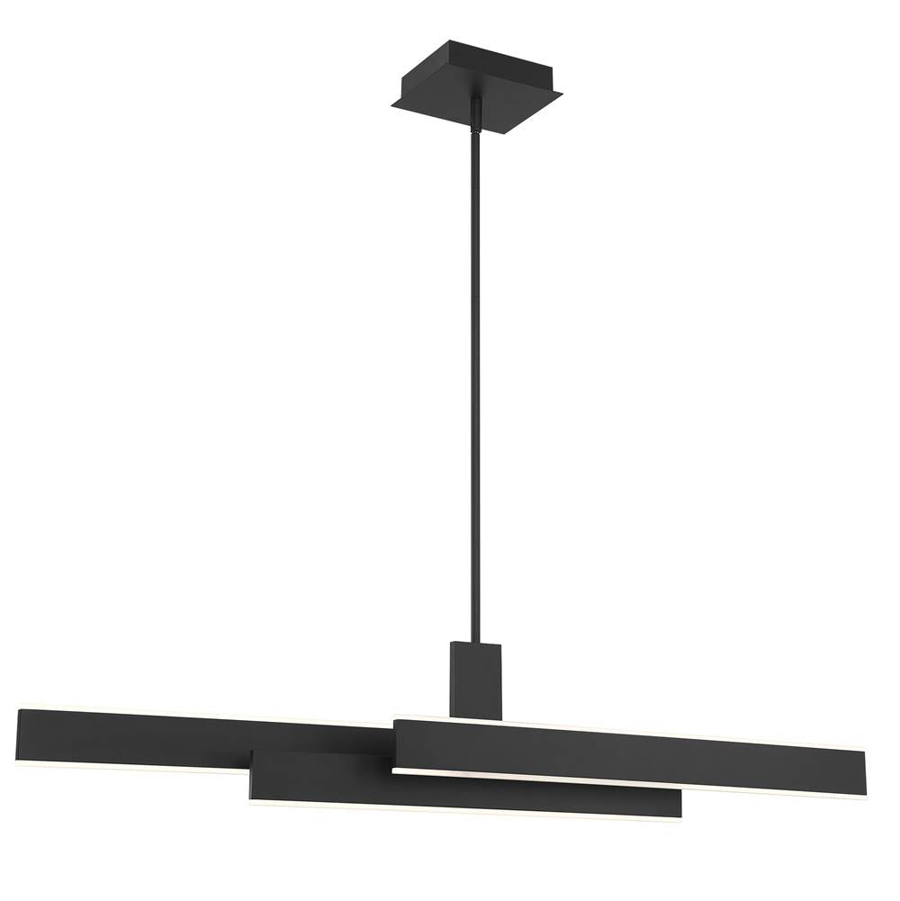 Eurofase 37064-013 Matte Black Cameno, Chandelier, 45'', Matte Black, White Acrylic Image 3