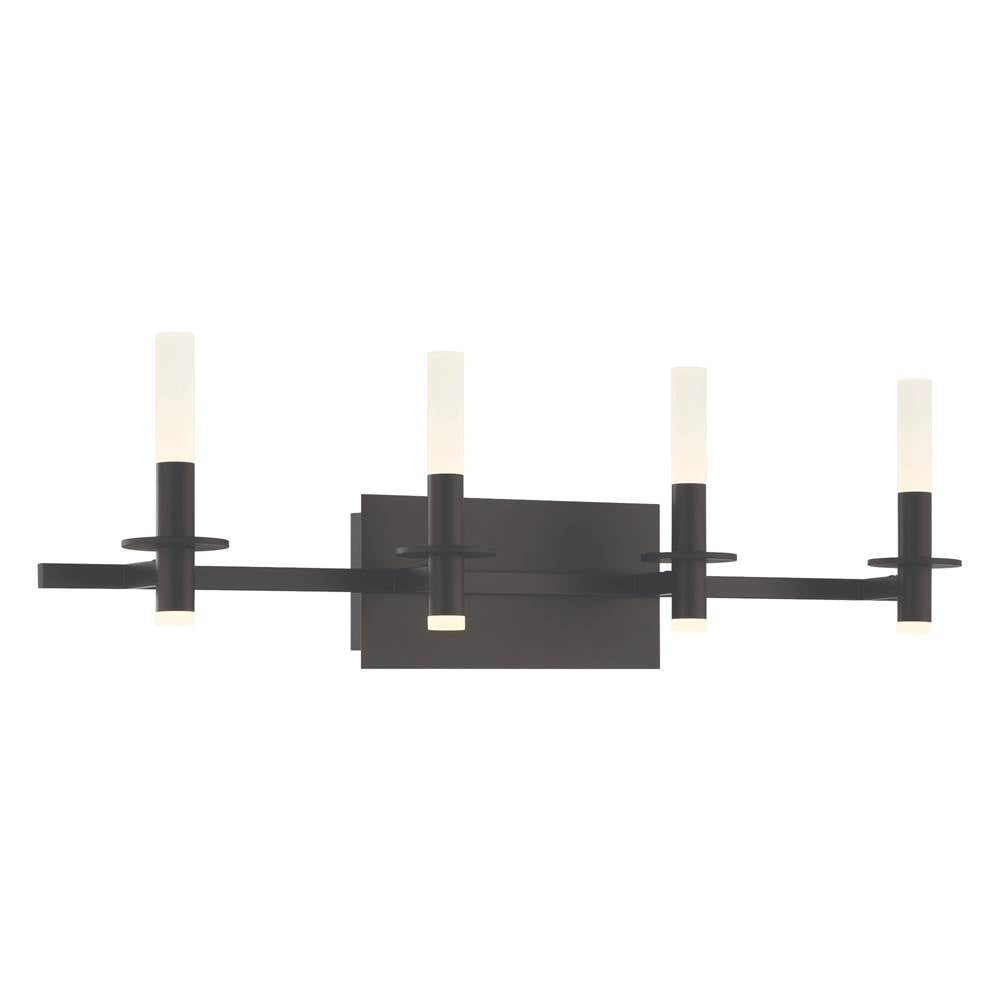 Eurofase 45235-032 Matte Black Torna, Vanity, 4lt, 36'', Matte Black, White Acrylic Image 2
