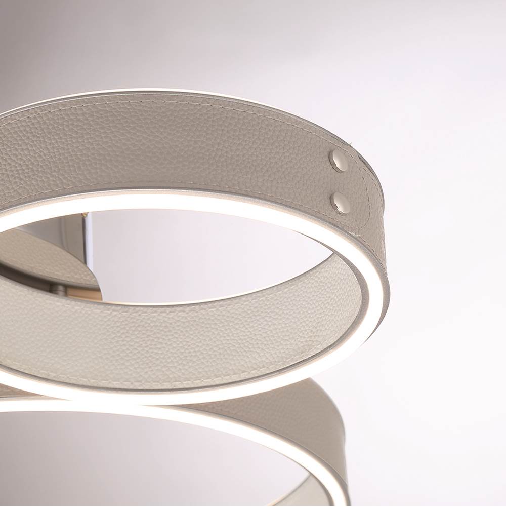 Eurofase 43894-031 Matte Grey Verdura, Flush Mount, 25'', Matte Grey, White Acrylic Image 3