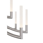 Eurofase 49012-026 Brushed Nickel Olette, Chandelier, 20-light, 42'', Brushed Nickel, Frosted Acrylic Image 2