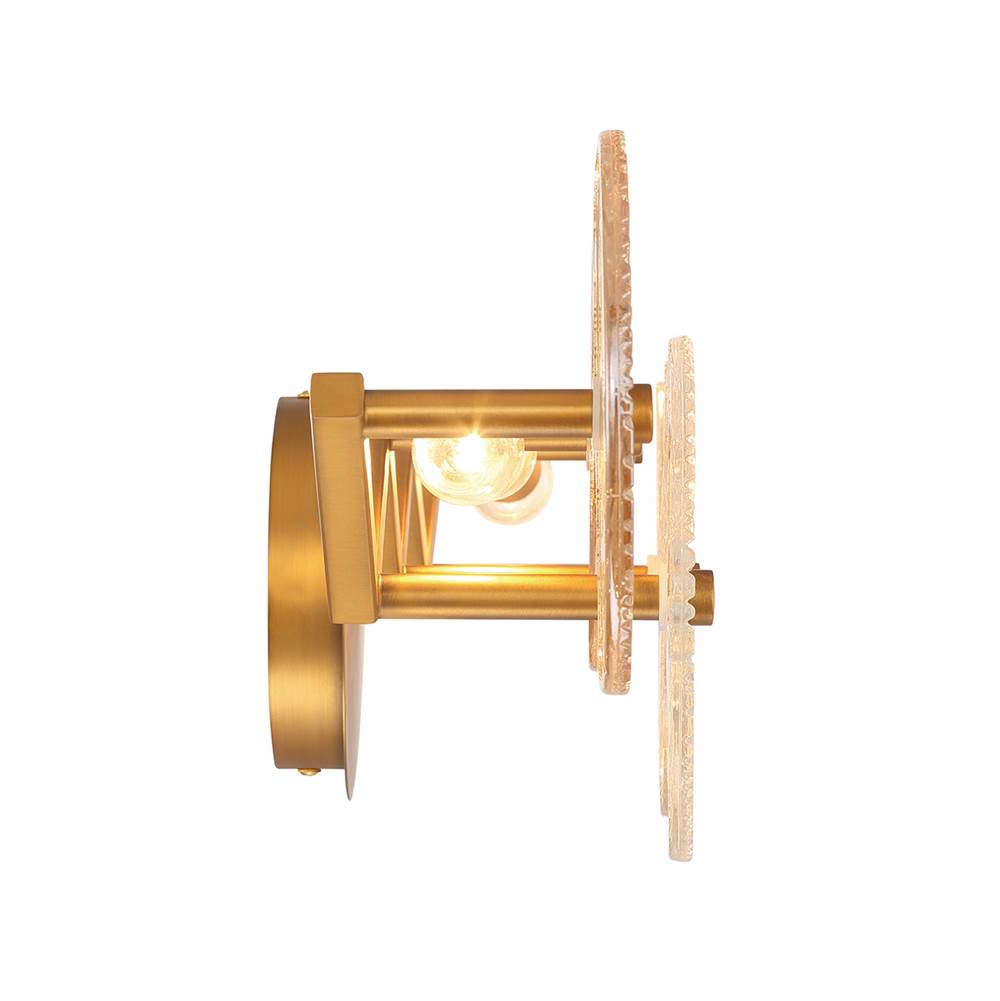 Eurofase 45701-016 Matte Gold Sue-anne, Vanity, 30'', Matte Gold, Clear-amber Glass Image 1