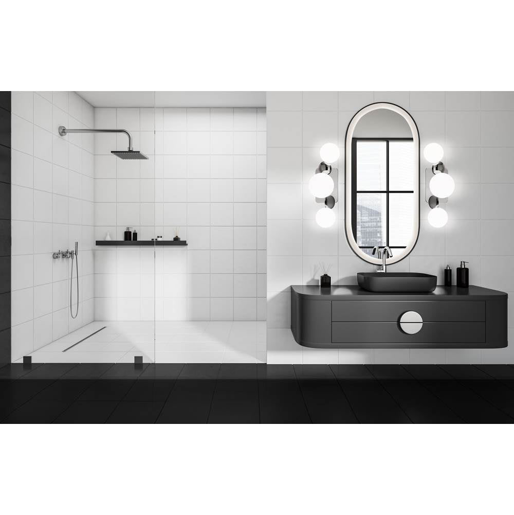 Eurofase 49085-020 Polished Nickel Vine, Vanity, 3lt, Polished Nickel, Opal Glass Image 3