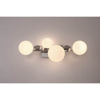 Eurofase 49086-027 Polished Nickel Vine, Vanity, 4lt, Polished Nickel, Opal Glass Image 1