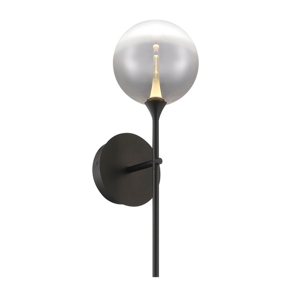 Eurofase 48912-020 Matte Black Iissa, Wall Sconce, 19'', Matte Black, Smoked Glass Image 3
