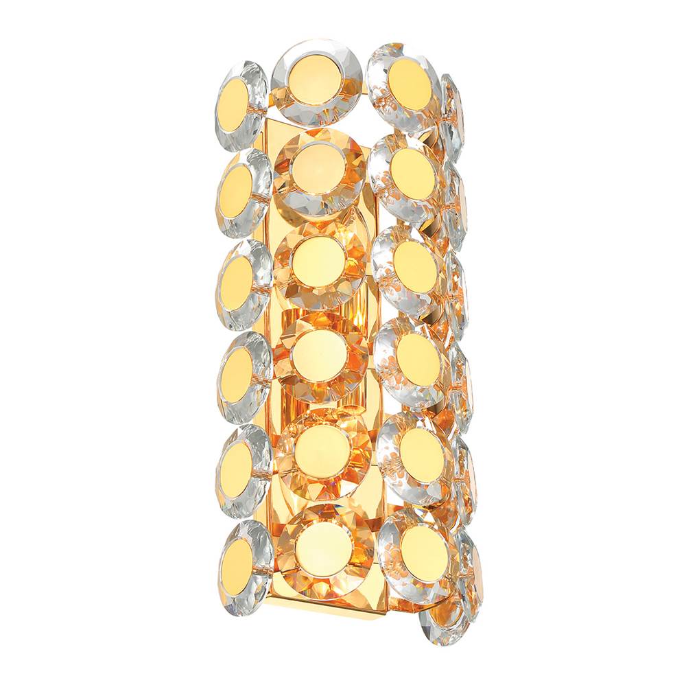 Eurofase 44283-023 Gold Perrene, Wall Sconce, 2-light, 19'', Gold, Clear Glass Image 3