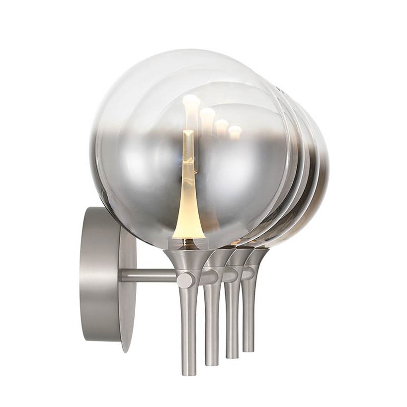 Eurofase Iissa, Vanity, 4lt, Satin Nickel, Smoked Glass