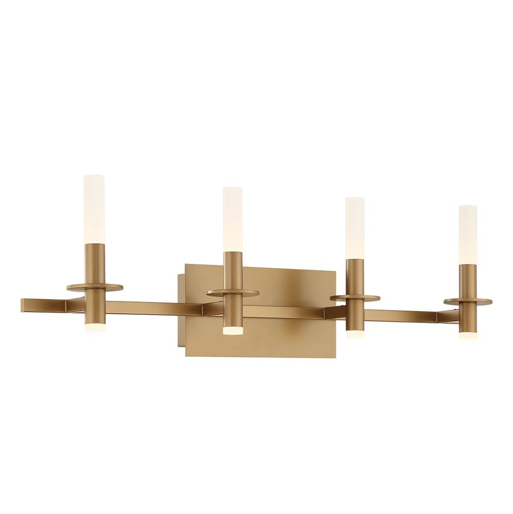 Eurofase 45235-016 Gold Torna, Vanity, 4lt, 36'', Gold, White Acrylic Image 6
