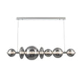 Eurofase Atomo, Chandelier, 7-light, 56'', Chrome, Smoked Glass