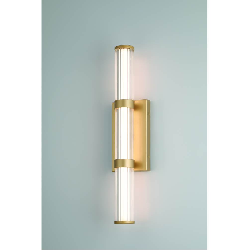 Eurofase 47124-011 Matte Gold Fayton, Outdoor, 21'', Matte Gold, Clear Glass Image 4