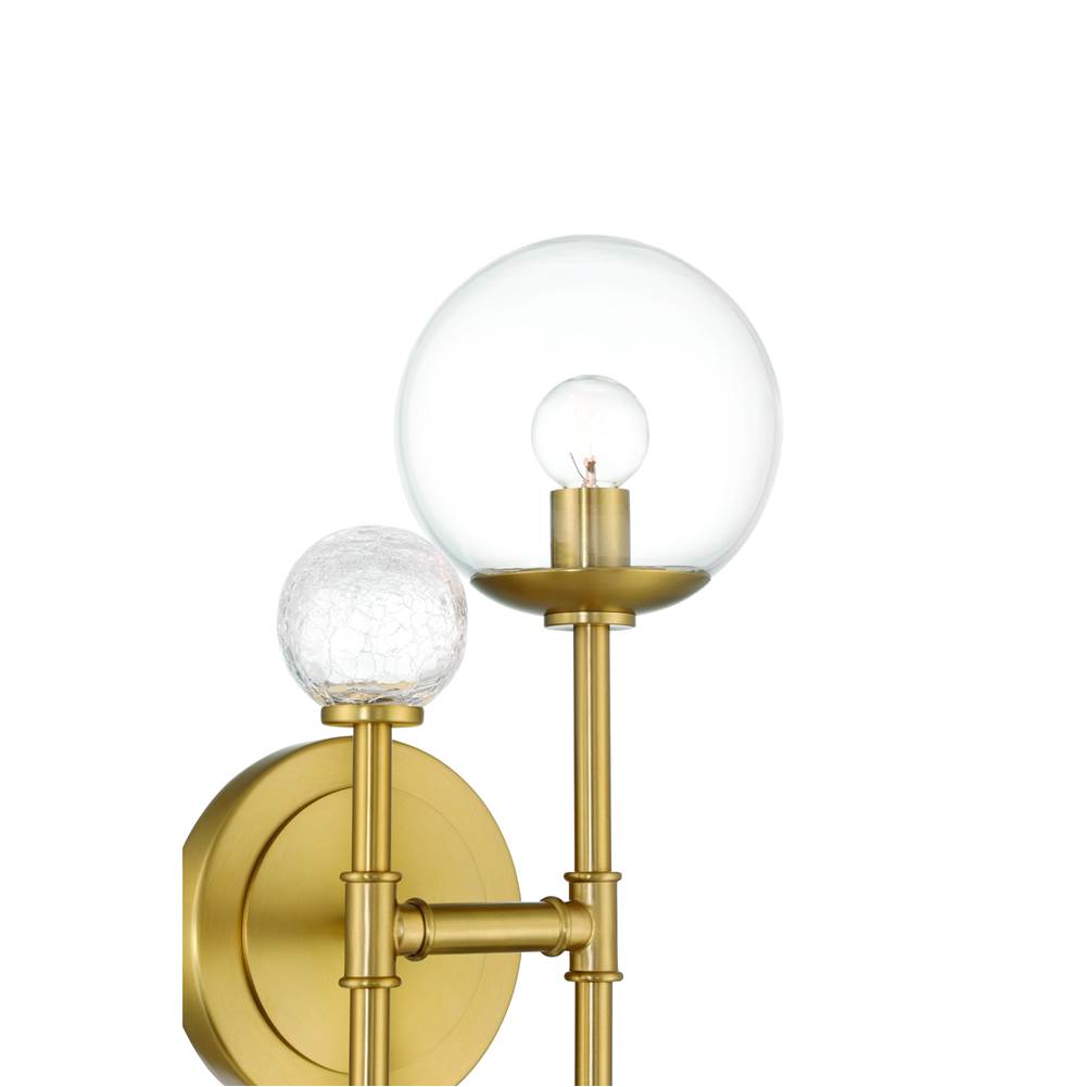 Eurofase 47359-017 Gold Traiton, Wall Sconce, 2-light, 20'', Gold, Clear Glass Image 6