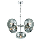 Eurofase 38129-025 Polished Nickel Nottingham, Chandelier, 5-light, 28'', Polished Nickel, Smoked Glass Image 1
