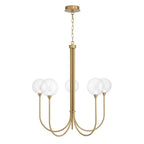 Eurofase 48922-012 Gold Iissa, Chandelier, 5-light, 34'', Gold, Clear Glass Image 1