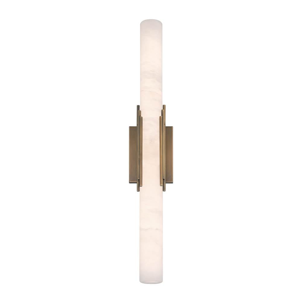 Eurofase 49035-018 Antique Brass Venna, Wall Sconce , 28'', Antique Brass, Alabaster Image 1