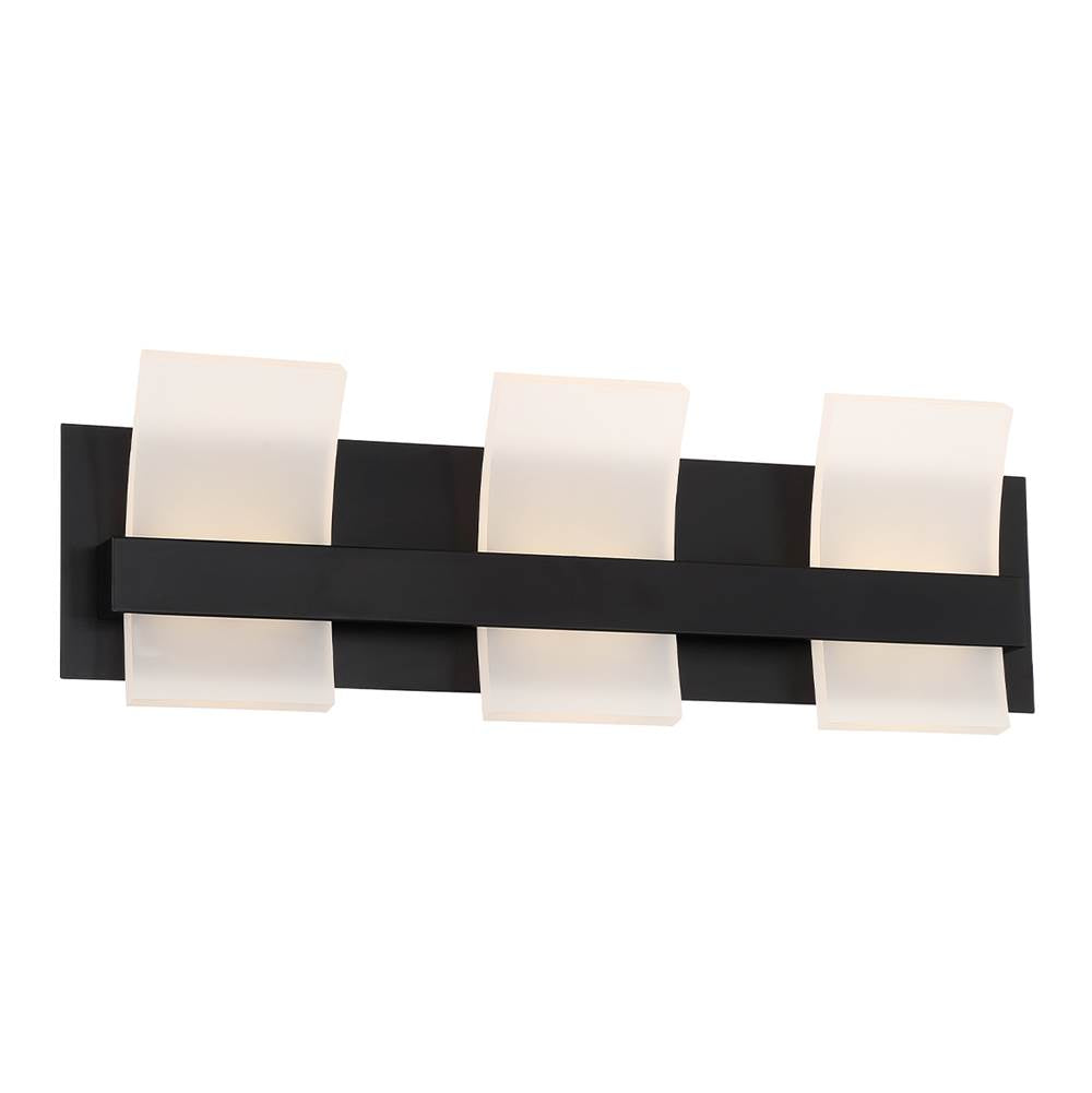 Eurofase 35655-028 Matte Black Cambridge, Vanity, 3lt, 21'', Matte Black, White Acrylic Image 4