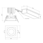 Eurofase 28721-30-025 Black Amigo 15w 1 Light Square Trim Downlight 3000k Black Image 3
