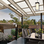 Eurofase Ren, Outdoor, 19'', Powder Coat Black, White Glass