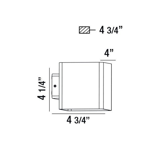 Eurofase 28285-043 Marine Grey Crest,outdr,led Wallmnt,bk Image 1