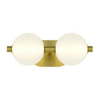Eurofase 47192-010 Gold Palmas, Vanity, 2lt, 15'', Gold, White Glass Image 1