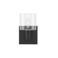 Eurofase 46811-011 Matte Black Decato, Wall Sconce, 9'', Matte Black, Clear Glass Image 1