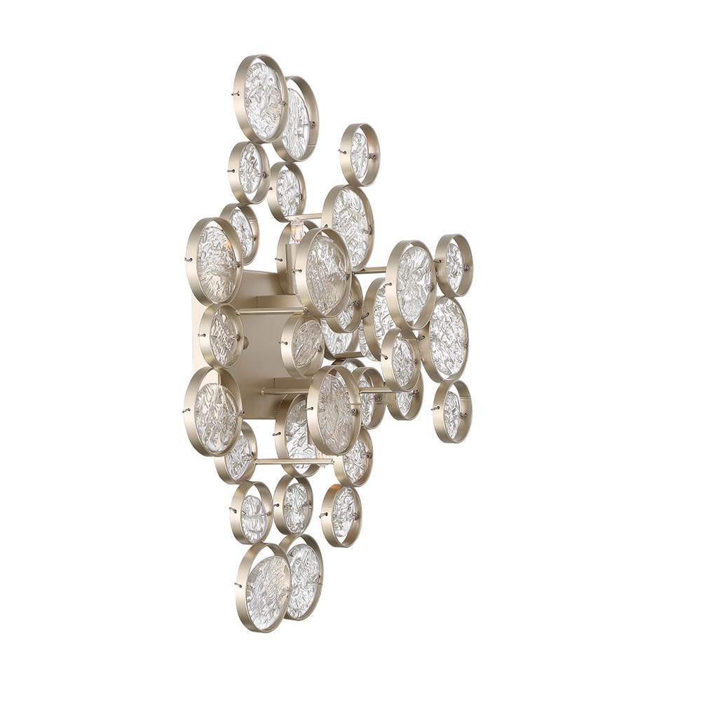 Eurofase 45452-017 Matte Silver Trento, Wall Sconce, 18'', Matte Silver, Clear Glass Image 5